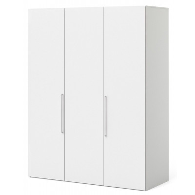 Armoire LARVIK  Blanc 3 portes 2 tiroirs 