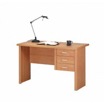 Bureau 3 tiroirs LEONCE hêtre naturel