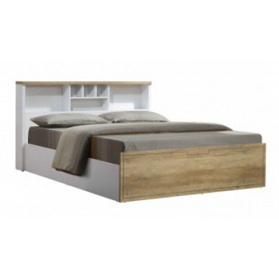 Lit 140 Julie chêne doré et blanc