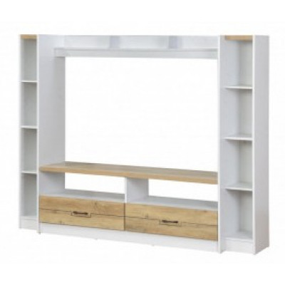 Living July chêne doré et blanc