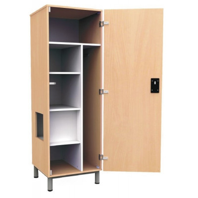 Armoire LYDIE pour internat 1 porte avec penderie et niche de chevet 