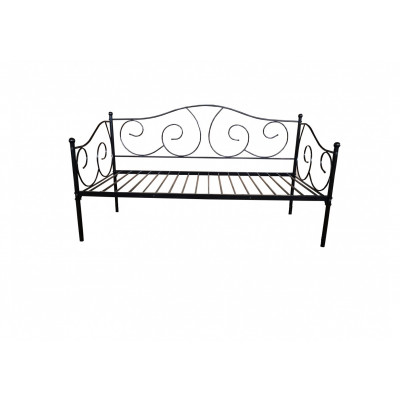 Banquette-lit 90x190 MELUSINE métal noir