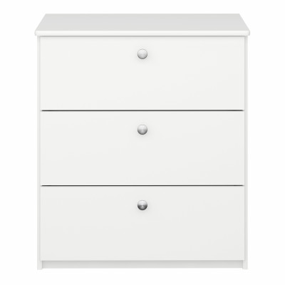 Commode MEMPHIS 3 tiroirs blanc