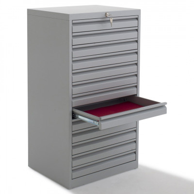 Classeur 10 Tiroirs L30 H65 P40 cm MCD