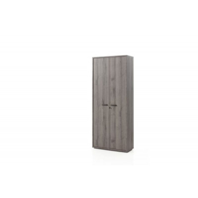 Armoire RONTO L90 H216 P40 cm haute 2 portes Chêne Grisé