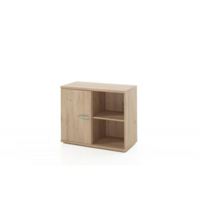 Meuble ARGO L90 H73 P42 cm bas 1 porte Chêne naturel