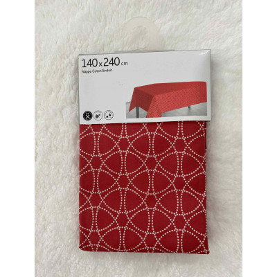 Nappe COTON 140 X 200 ROUGE