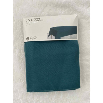 Nappe coton vert unie 150x200