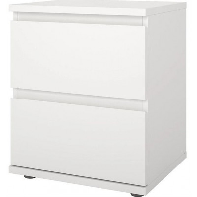 Chevet Nova 2 tiroirs blanc