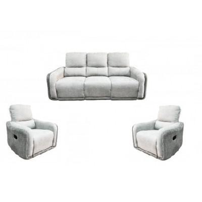 Salon PHENIX 3+1+1 gris et gris foncé