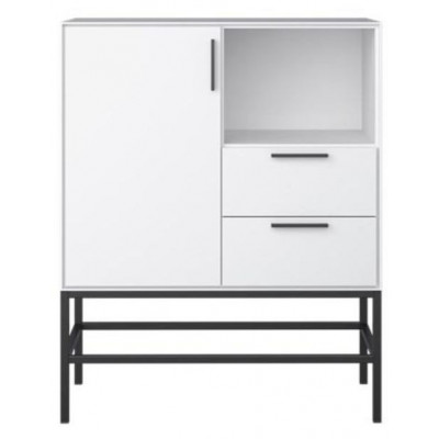 Rangement SLIMLINE 1 portes 2 tiroirs blanc