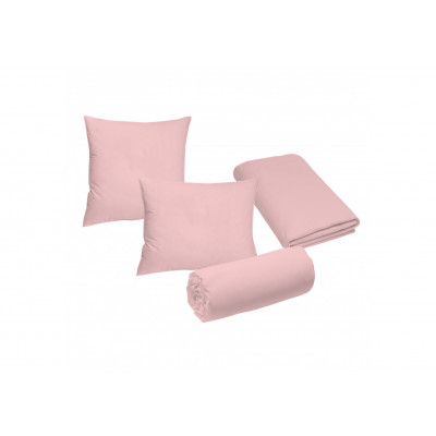 Drap housse 140x190 POLYCOTON  ROSE