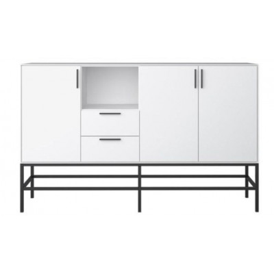 Rangement SLIMLINE 3 portes 2 tiroirs blanc