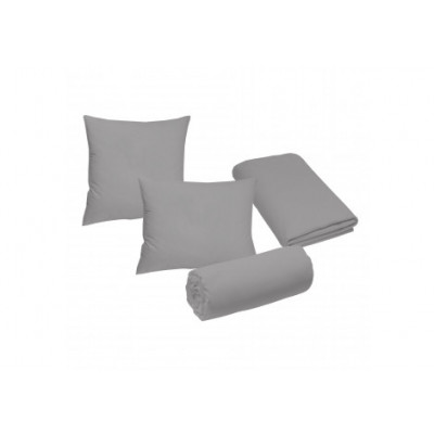 DRAP HOUSSE 160X200  POLYCOTON GRIS