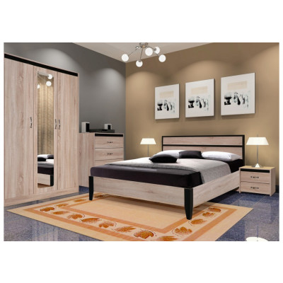 Chambre 4 Pièces REVERSO chêne clair/blanc