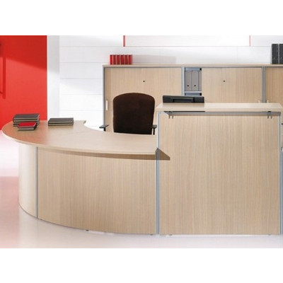 Banque d'accueil ROCK RECEPTION 1 Bureau droit L80 + 2 angle concave 45°