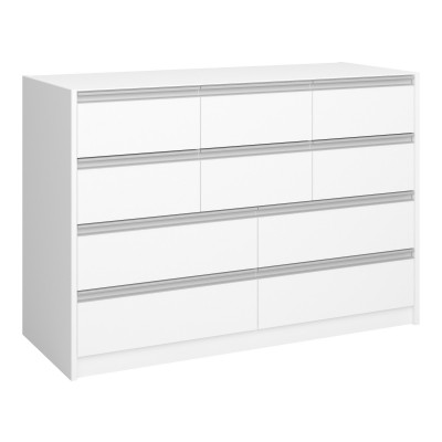 Commode 10 tiroirs SKYLINE Blanc