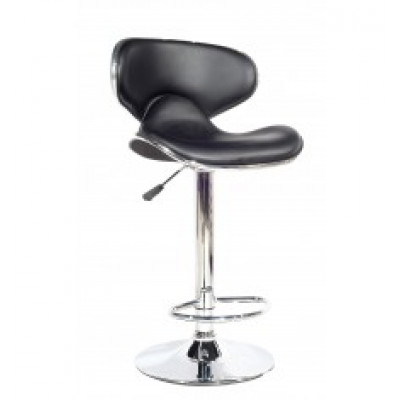 Tabouret de bar ZEN noir/chrome