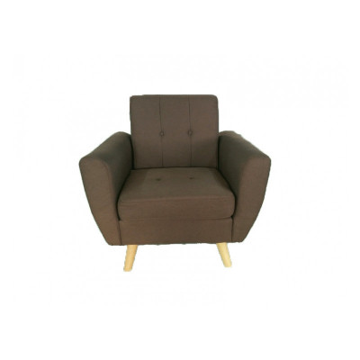 Fauteuil STEEVE tissu MARRON
