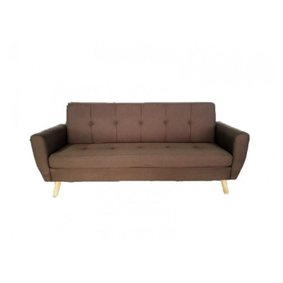 Canapé STEEVE 3 places tissu MARRON