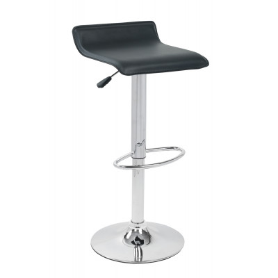 Tabouret de bar PALERMO  noir/chrome