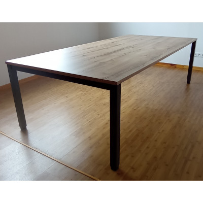 Table de réunion rectangle TEMPO L250 Piétement Métal