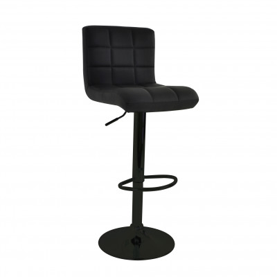 Tabouret de bar STAR noir/bordure blanche