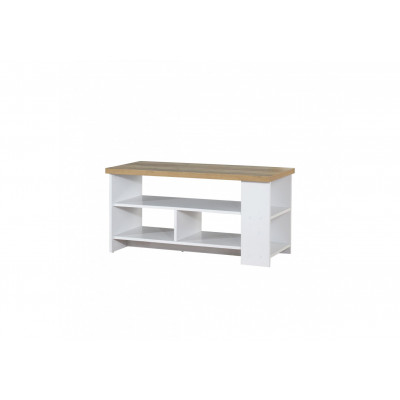 Table basse July chêne doré et blanc