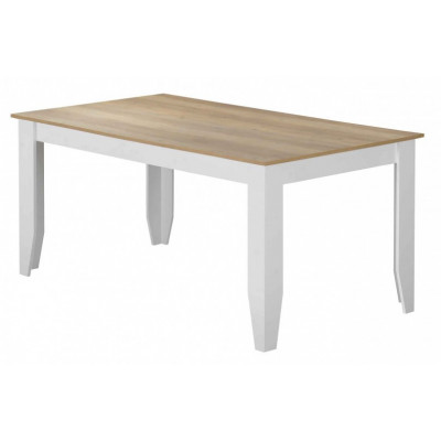 Table July chêne doré et blanc