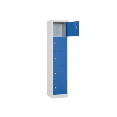 Vestiaire L40 H185 P50 cm 5 cases bleu clair