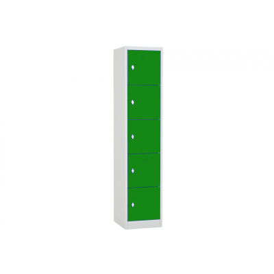 Vestiaire L40 H185 P50 cm multi 5 cases vert