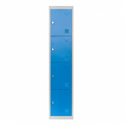 Vestiaire L40 H185 P50 cm 4 cases bleu clair