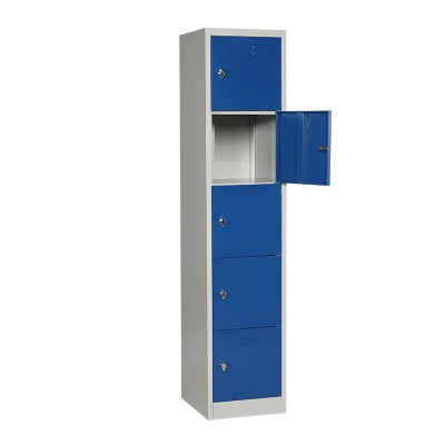 Vestiaire L40 H185 P50 cm multi cases mono bloc 5 cases 