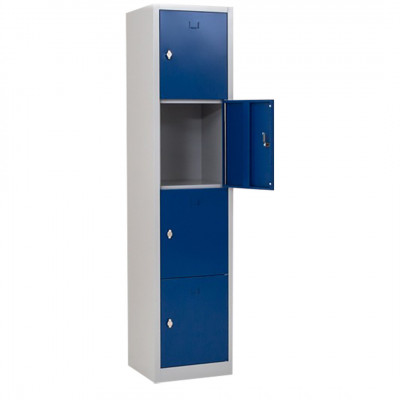 Vestiaire L40 H185 P50 cm multi cases mono bloc 4 cases + 4 CADENAS